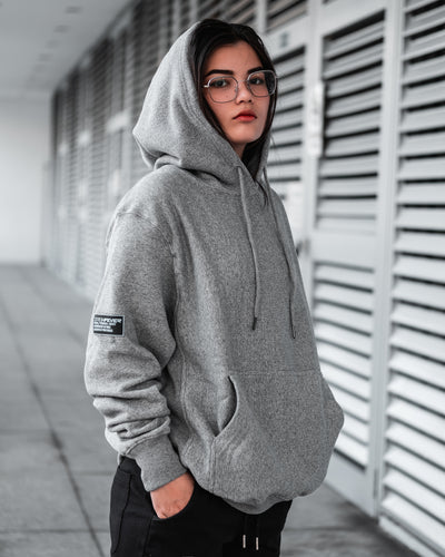 ISOMETRIC BLOCK LOGO ( LIMITED COLOR ) GREY HOODIE (REFLECTIVE)