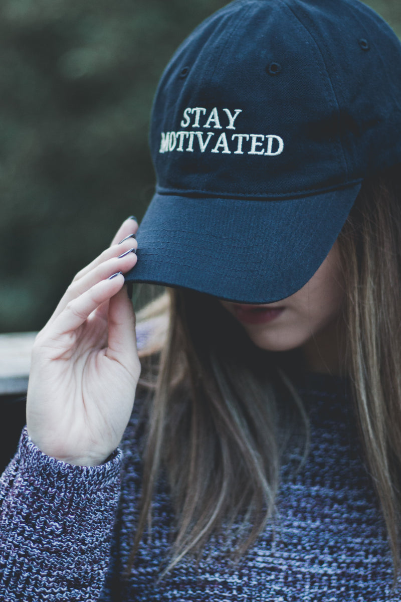 Stay Motivated Hat - Navy