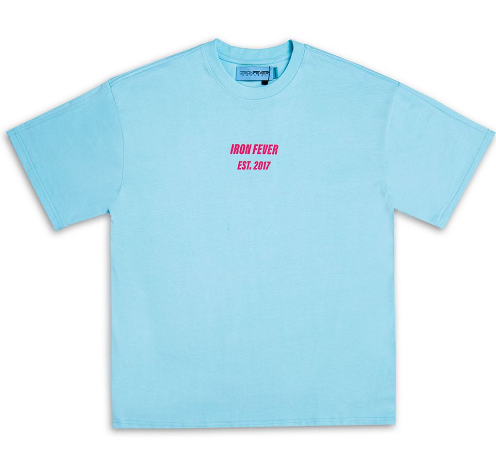 "BEYOND BLESSED" BOXY T-SHIRT - BLUE